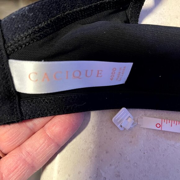 Cacique Bra Black 40DD Lightly lined full coverage - Picture 6 of 8